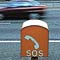 Emergency telephone on a motorway hard shoulder