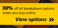 25% off when you buy breakdown online
