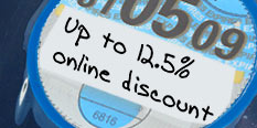 Up to 12.5% online discount