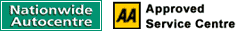 Nationwide Autocentre logo AA Approved