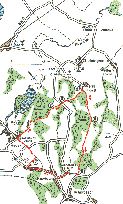 Hever Castle Map