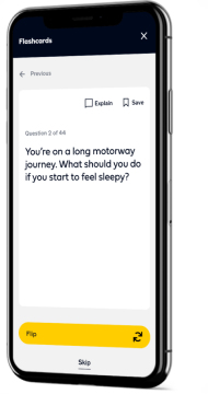 Flashcard i phone x side view mockup 2 AA Driving Theory App Flashcard iPhone X