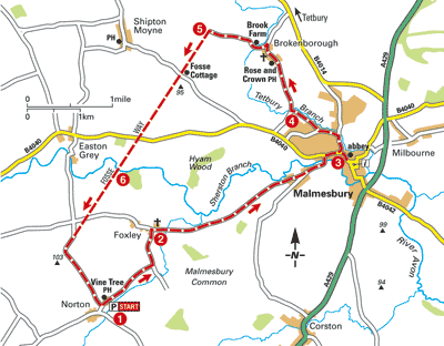 Malmesbury and the Fosse Way - Bike Rides - The AA