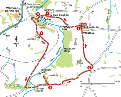 Kirkham Priory and the Derwent Valley - Bike Rides - The AA