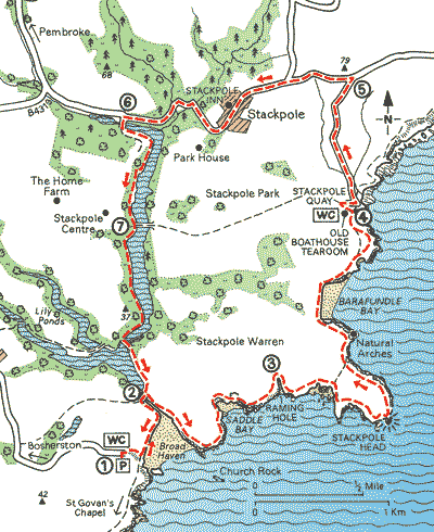 Beaches and Lakes at Stackpole - Walks - The AA