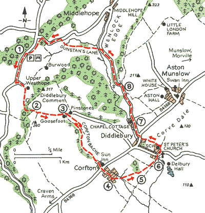 Close to the Edge at Diddlebury - Walks - The AA