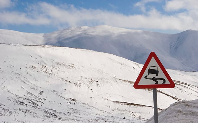 Winter snow burried sign Winter snow burried sign